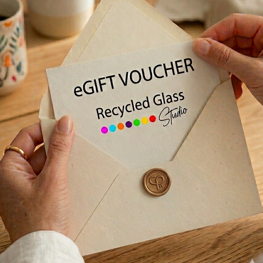 E gift card for Recycled Glass handmade jewelry