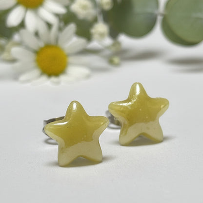 Yellow Star Studs
