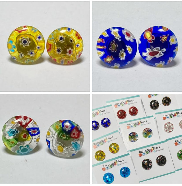 Millefiori Post Studs Earrings