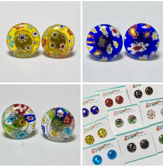 Millefiori Post Studs Earrings