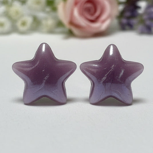 Purple Star Studs