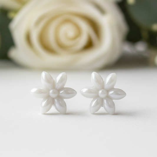 White Flower Studs