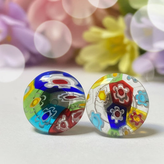 Millefiori Post Studs Earrings