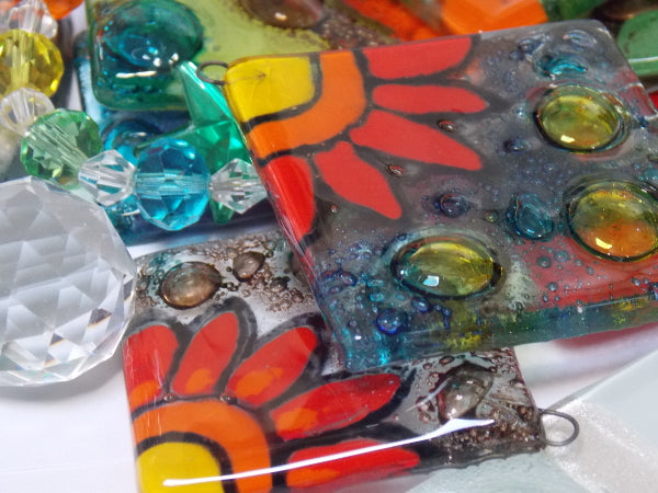 Fun Jewelry. Unique, affordable. Best gift for her. Gifts under 20. Kiln melted glass. Unique jewelry 