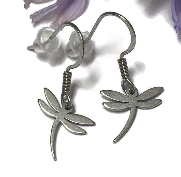 Cute Dragonfly dangle  Earrings, stainless steel