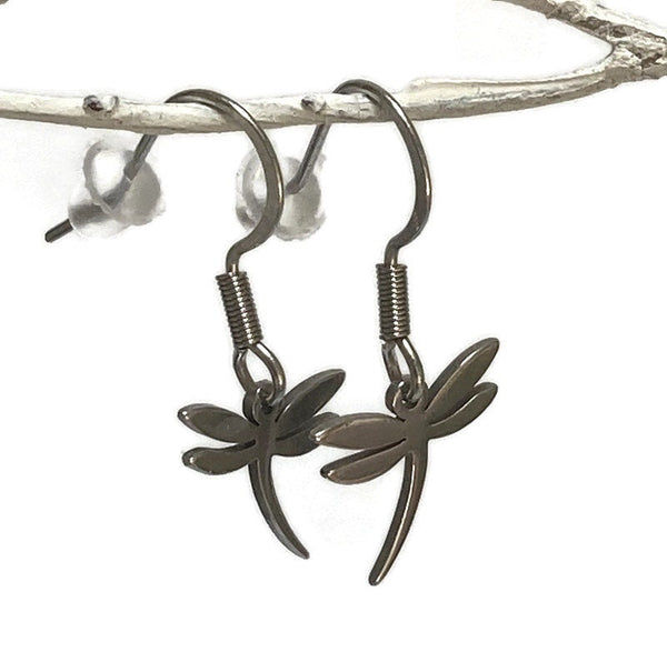 Cute Dragonfly dangle  Earrings, stainless steel