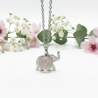 Elephant themed set. Post studs earrings and pendant. Recycled Fused glass pendant. Handmade bead. Hypoallergenic steel.