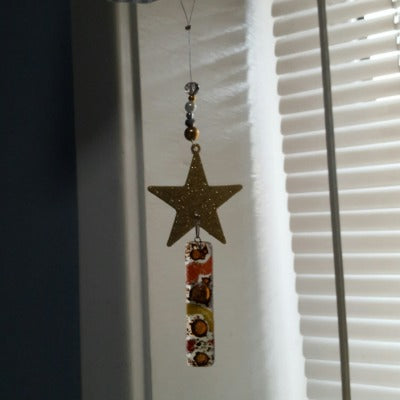 Golden star ornament