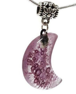 Purple Moon. Recycled Glass Pendant