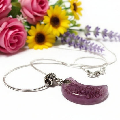 Purple Moon. Recycled Glass Pendant
