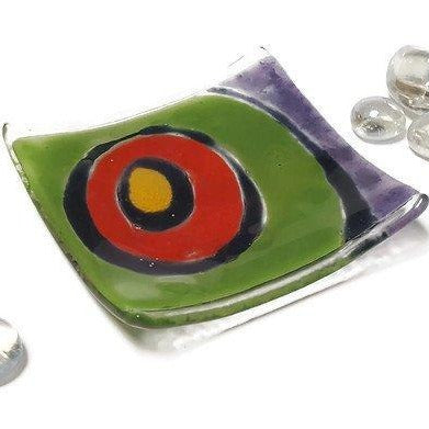 Fun and Colorful Small Tray. Mini Ring Holder. Fun Small jewelry Dish for decoration.